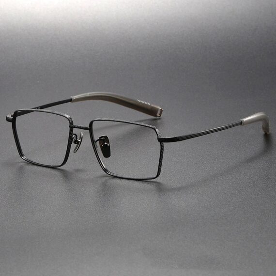 Monture de lunettes en titane pour hommes et femmes, lunettes optiques de haute qualité, de grande taille pour la lecture.