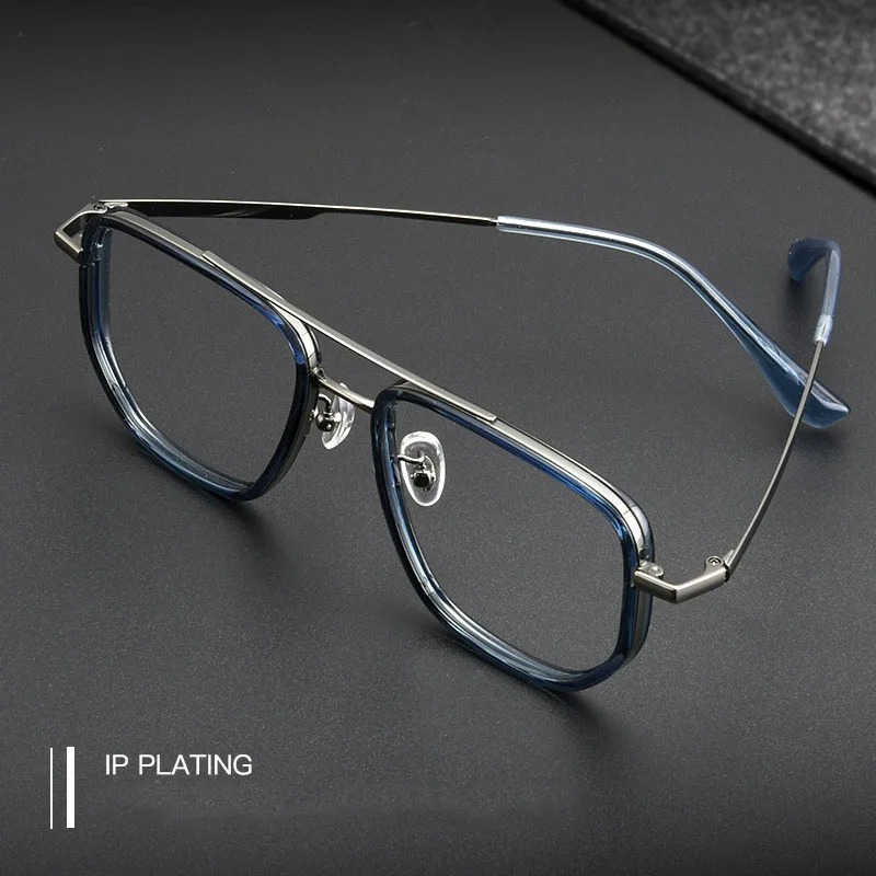 Monture de lunettes rétro surdimensionnée pour hommes