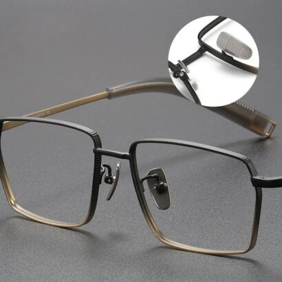 Monture de lunettes en titane pour hommes et femmes, lunettes optiques de haute qualité, de grande taille pour la lecture.