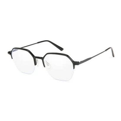 Lunettes à monture polygonale en titane pur pour hommes et femmes