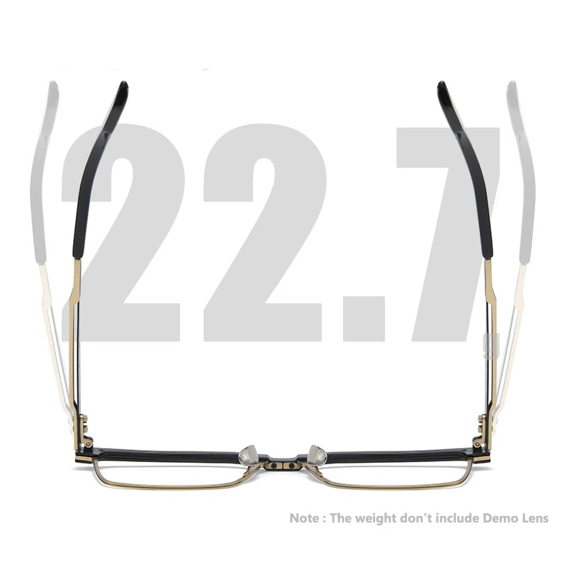 Monture de lunettes en titane pur pour hommes