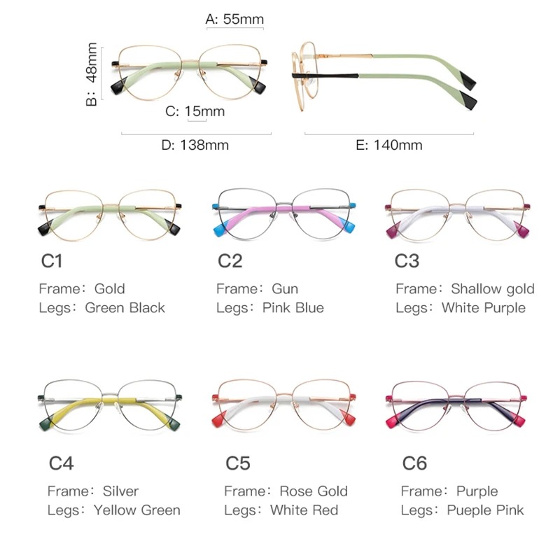 Lunettes yeux de chat pour femmes